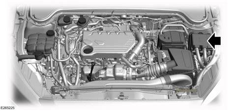 Mapa: Rozložení motorového prostoru Ford Fiesta 2005 - klíčové komponenty vydechu