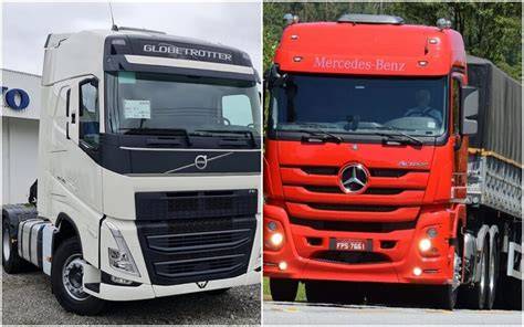 Infografika: Porovnání kabin Volvo FH a Mercedes Actros