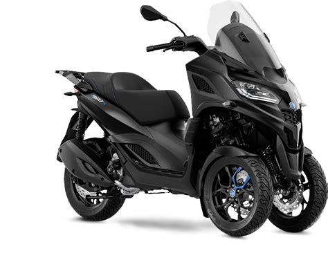 Schéma předního zavěšení Piaggio MP3 s vyznačením sbíhavosti