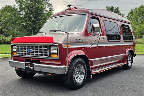 Infografika: Typy Ford Econoline a jejich varianty (E-150, E-350, Camper vestavby)