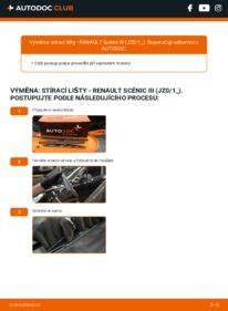 Schéma rozmístění ABS senzorů na přední a zadní nápravě Renault Scénic/Espace IV