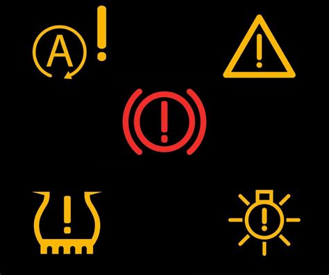 ikona kontrolky motoru s červeným podsvícením a blikajícím efektem