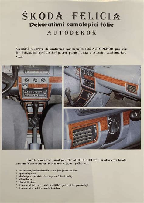 detail přístrojové desky Škoda Felicia s novým typem přepínačů