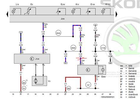 Diagram zapojení 3-pinového konektoru snímače tlaku klimatizace