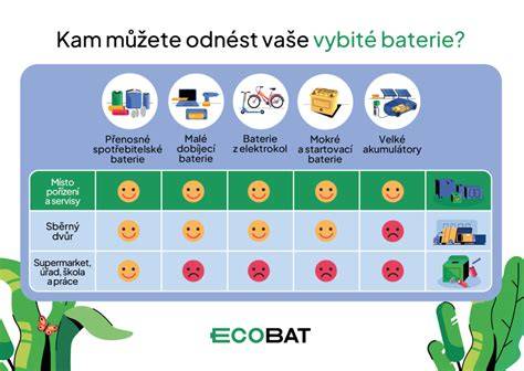Symbol zodpovědného nakládání s bateriemi a diagnostika