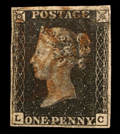 Ilustrace známky Penny Black s portrétem královny Viktorie
