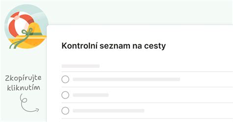 Kontrolní seznam na STK
