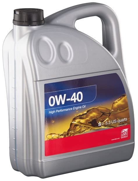 Obal motorového oleje FEBI s viskozitou 0W-40 a specifikacemi.