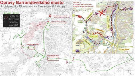 mapa: Jižní spojka a Barrandovský most - orientační schéma