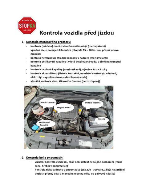 kontrola spodku vozidla