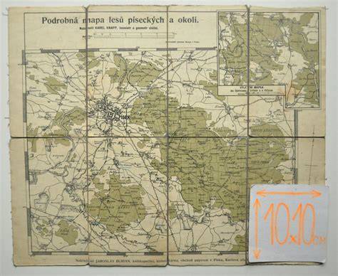 Mapa okresu Písek a okolí