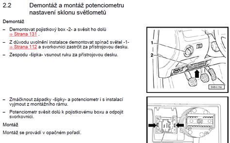 Ilustrace mechanismu demontáže spínače světel