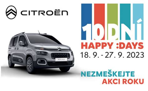 Infografika: Přehled modelů a cenových hladin Citroën v akci Happy Days