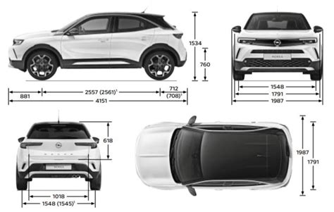 Infografika: Rozměry Opel Mokka vs. průměrné malé SUV