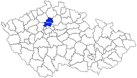 Mapa regionu Mělník a okolí s vyznačením porodnických služeb