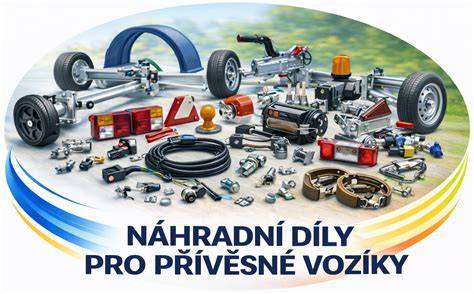 Ukázka různých typů brzděných přívěsů a jejich nosností