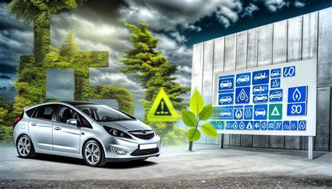 Ukázka zelené emisní plakety pro elektromobily