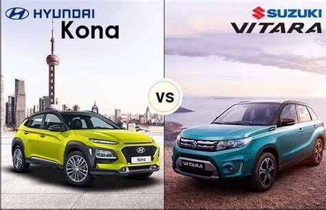 Infografika: Rozměry a kufry Hyundai Kona vs Suzuki Vitara