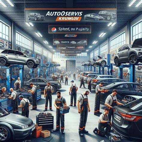 Moderní autoservis s automobilovými zvedáky a diagnostikou