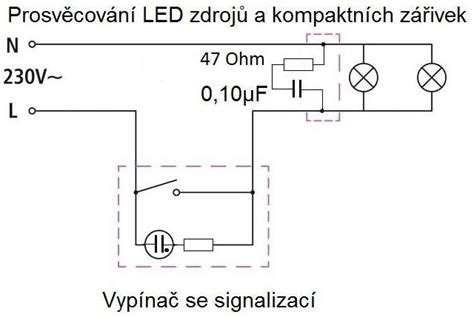schéma zapojení LED žárovky pro diagnostiku