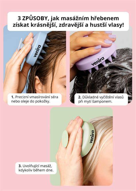 Masážní kartáč Hairburst - silikonové štětiny pro šetrné mytí a masáž