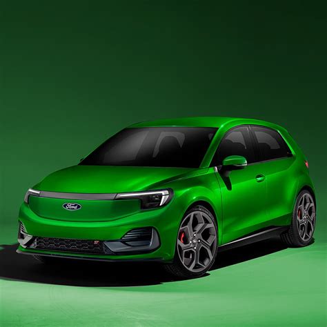 Infografika: Možný koncept Ford Fiesta EV na platformě MEB Entry s odhadovaným dojezdem a platformou