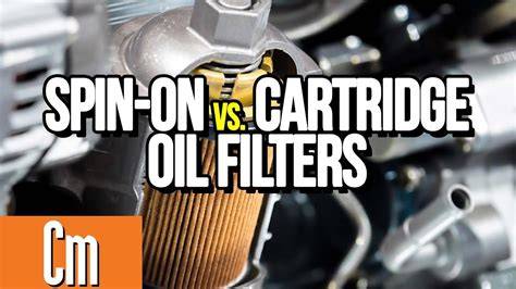 Obrázek: Srovnání typů olejových filtrů (spin-on vs cartridge)