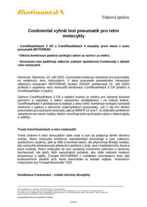 Infografika: Rozdělení pneumatik Continental podle řady a použití
