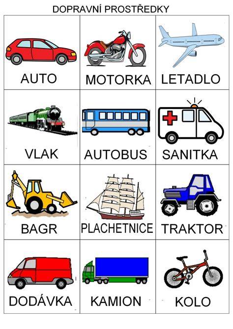 Auta a stroje - ilustrace a schémata motorů a dopravních prostředků
