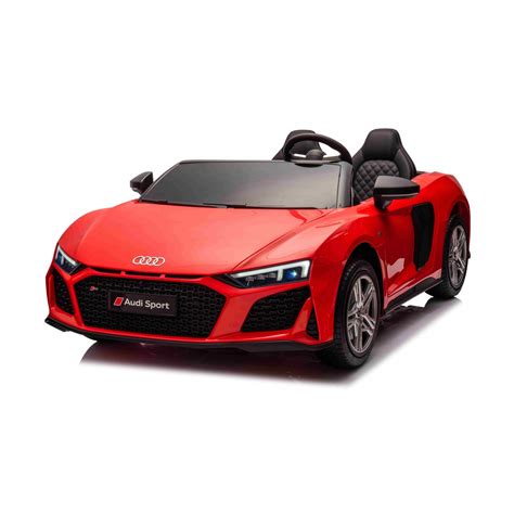 Obrázek sportovního vzhledu Audi R8 Spyder pro děti, detail masky a LED světel