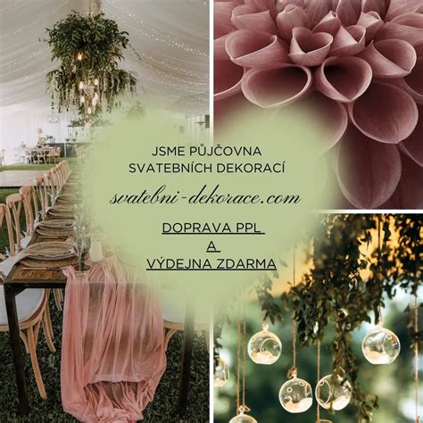 Ilustrace různých typů svatebních dekorací na auto, včetně květinových aranžmá, stuh a figur.