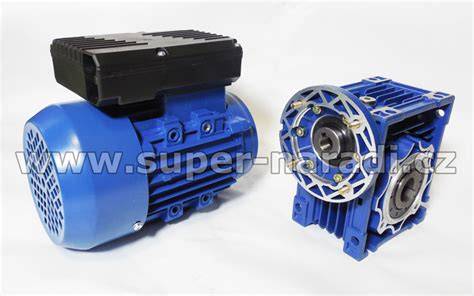 elektromotor se šnekovou převodovkou - schéma a fotografie
