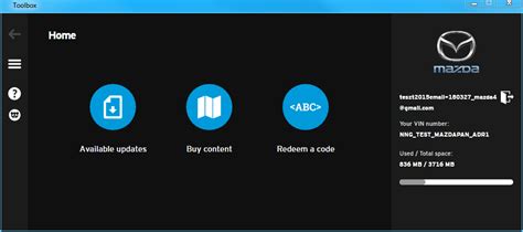Ikona znázorňující připojení k internetu a logo Mazda Toolbox