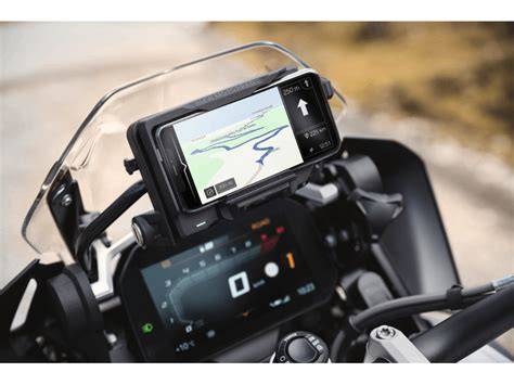 Držák BMW Motorrad ConnectedRide Cradle s telefonem na řídítkách