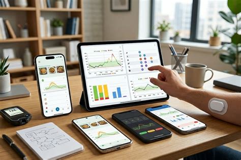 Schéma propojení pumpy s CGM a mobilní aplikací
