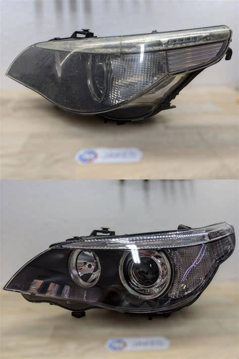 Mazda 3 světlomet před a po renovaci