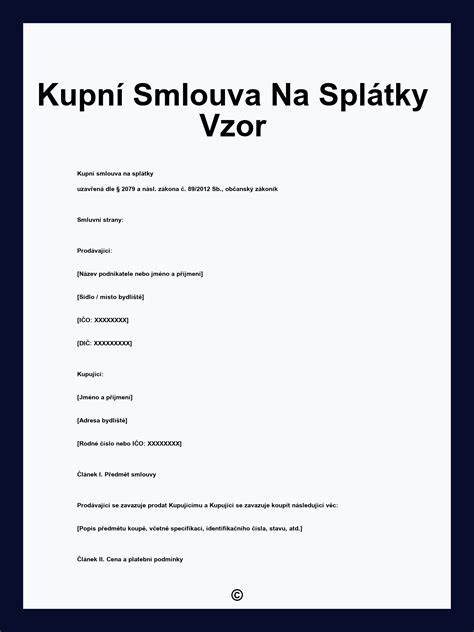Ilustrace kupní smlouvy na auto s vyznačenými klíčovými údaji.