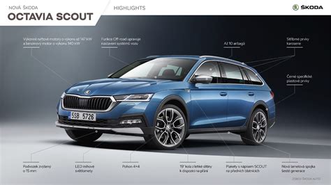 Detailní pohled na oplastování a zvýšenou světlou výšku vozu Škoda Octavia Scout druhé generace