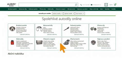 Screenshot: výběr brzdového lanka v e‑shopu s filtrací podle VIN