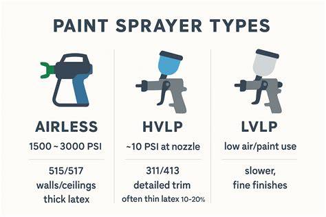 Infografika: Srovnání HVLP, LVLP a konvenčních pistolí v čase aplikace a spotřeby vzduchu