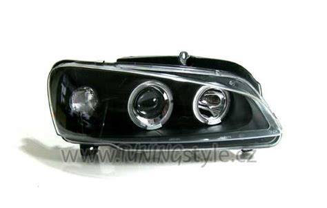 Obrázek předního světla Peugeot 106 s Angel Eyes - chrom