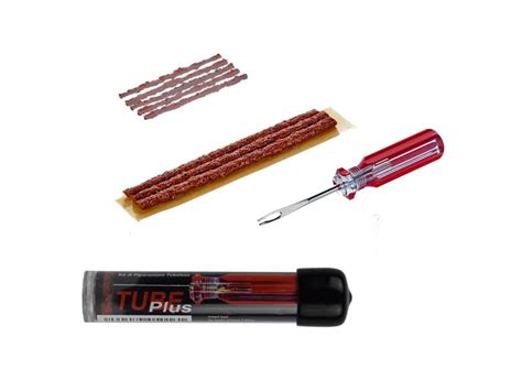 Ilustrace sady na opravu bezdušových plášťů.