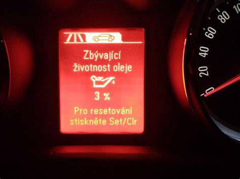 Schéma správného postupu resetu servisního intervalu a výměny oleje