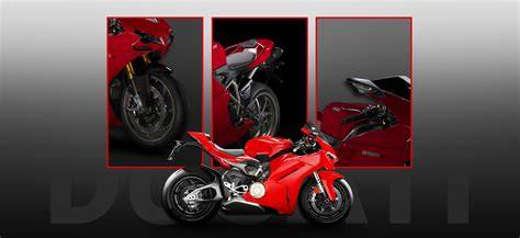 Karbonové díly pro Ducati - schematické zobrazení rozmístění doplňků na motorce
