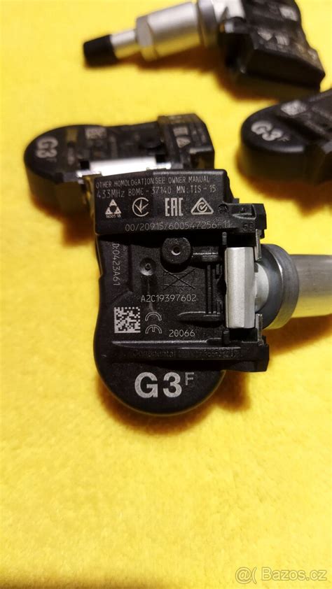 Detail snímače tlaku TPMS ventilku