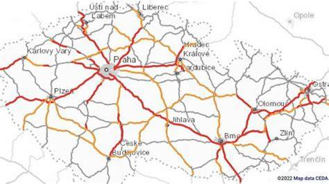 Mapa zpoplatněných úseků Slovenska