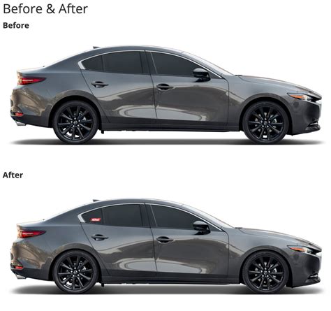 Fotografie různých typů zadních křídel a spoilerů pro Mazda 3