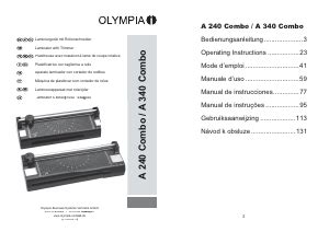 Detail zaoblovače rohů a jeho použití na Olympia A 240 Combo