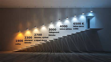 Obrázek srovnání teplot světla 4300K vs. teplé odstíny