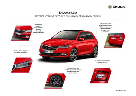 Designové prvky modernizované Škody Fabia
